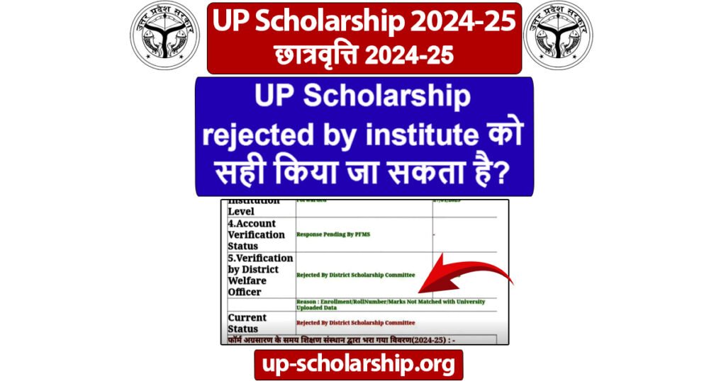 UP Scholarship rejected by institute